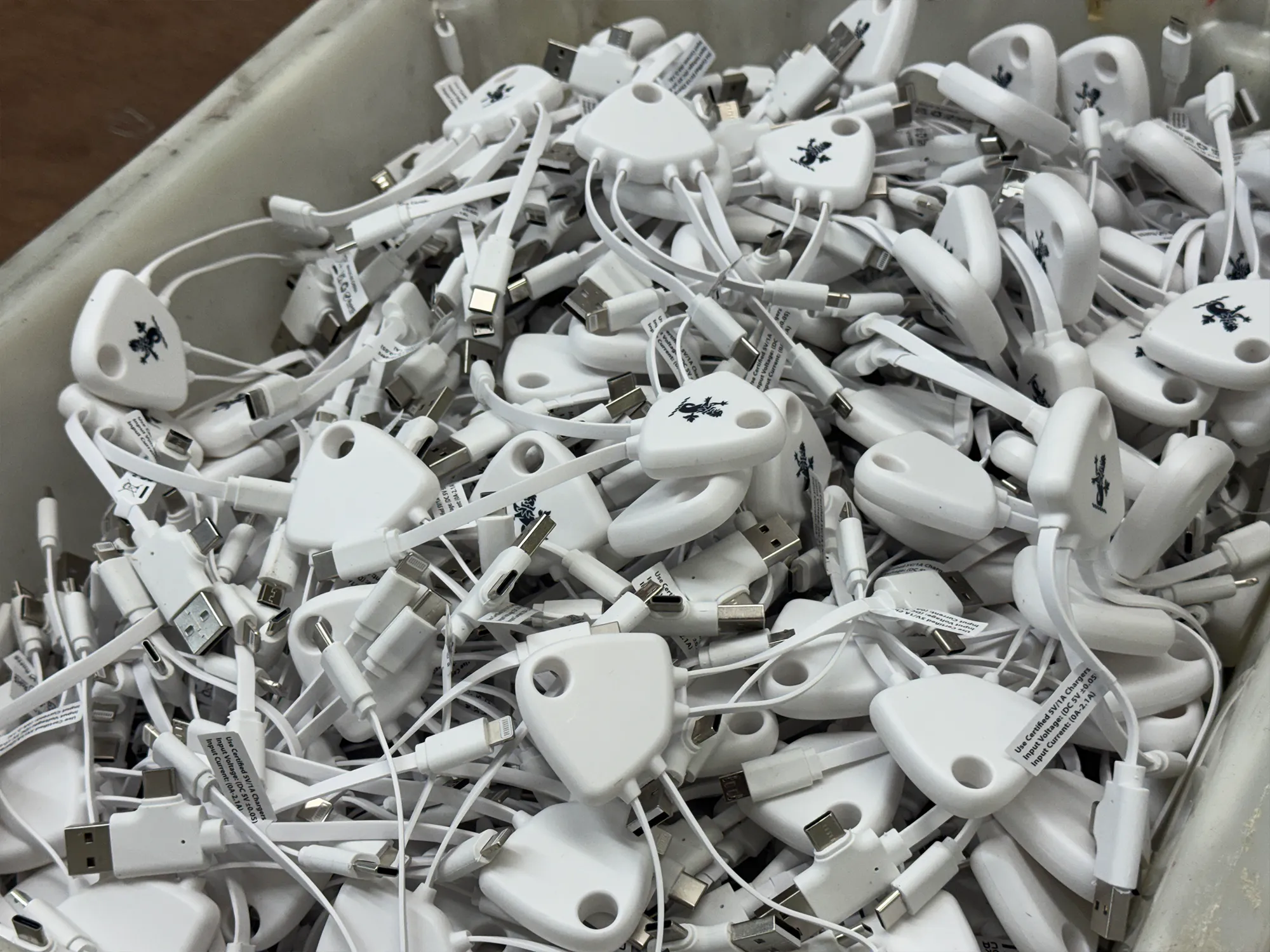 Caledonia, printed on 4-in-1 cables.